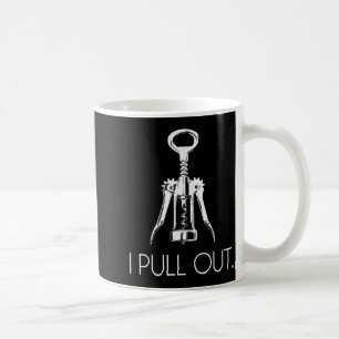 Ich ziehe einen Korkenzieher heraus Kaffeetasse
