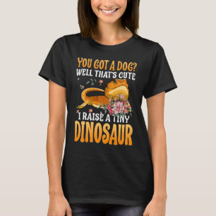 Ich ziehe einen winzigen Dinosaurier Bartagamen He T-Shirt