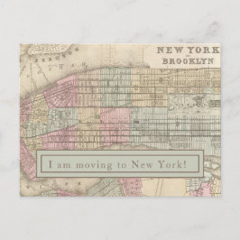 Ich ziehe nach New York um - Vintage NYC-Karte Postkarte