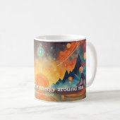 "Ich ziehe positive Energie um mich herum an." Man Kaffeetasse (VorderseiteRechts)