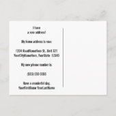 "Ich ziehe!" um Änderung-von-Adresse Postkarte (Rückseite)