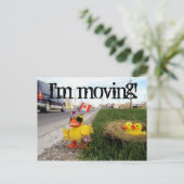 Ich ziehe um! ankündigungspostkarte (Stehend Vorderseite)