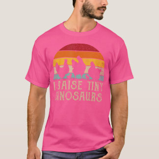 Ich ziehe winzige Dinosaurier auf Retro lustiger H T-Shirt
