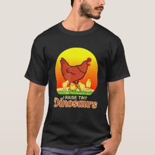 Ich ziehe winzige Dinosaurier-Hühner-Hennen-Küken- T-Shirt