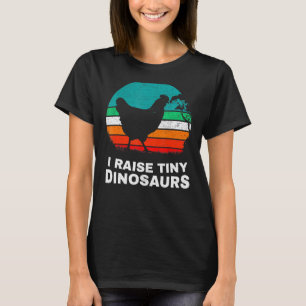 Ich ziehe winzige Dinosaurier-Hühner-Silhouette Vi T-Shirt