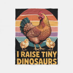 Ich ziehe winzige Dinosaurier Hühnerliebhaber Lust Fleecedecke