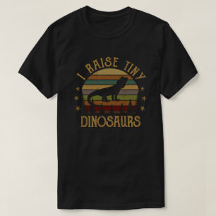 Ich ziehe winzige Dinosaurier-Vintage-Retro-Bartag T-Shirt