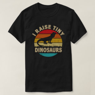 Ich ziehe winzige Dinosaurier-Vintage-Retro-Bartag T-Shirt