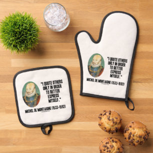 Ich zitiere andere, um mich besser auszudrücken de ofenhandschuh & Topflappen-Set