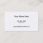 Ich zog mich zurück! Fluss-lebende neue Visitenkarte (Rückseite)