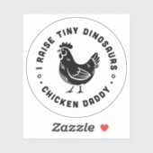 Ich züchte winzige Dinosaurier Hühnerpapa Aufkleber (Blatt)