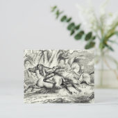 Ichabod Crane läuft weg Postkarte (Stehend Vorderseite)