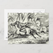 Ichabod Crane läuft weg Postkarte (Vorne/Hinten)