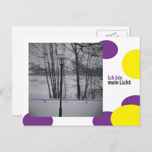 ichbinmeinlicht postkarte (Vorne/Hinten)
