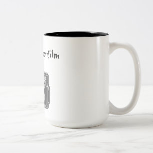 #ichfotografierimmernochanalog + Kameratasse Zweifarbige Tasse