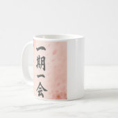 Ichigo Ichie Sakura Zen Mug – Japanese Calligraphy Kaffeetasse (Vorderseite Links)
