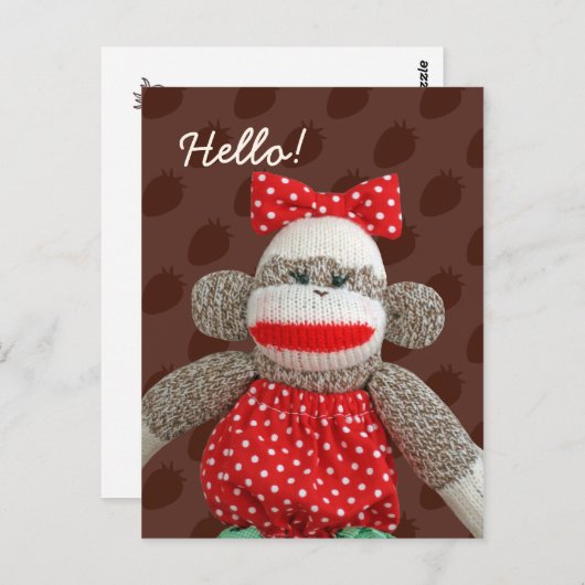 Ichigo Sock Monkey Postkarten (Vorne/Hinten)