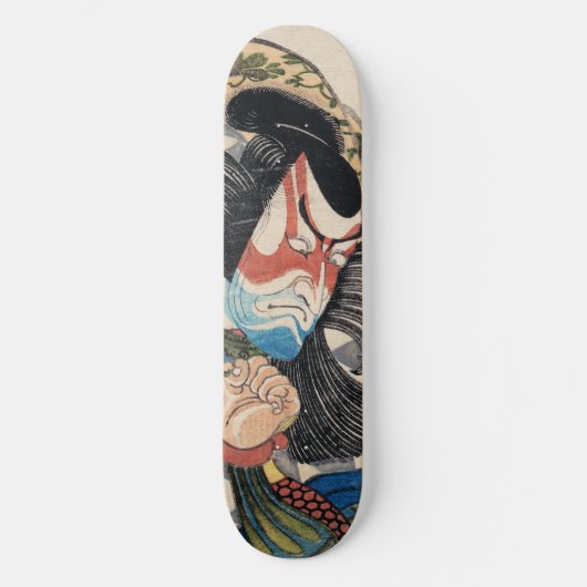 Ichikawa Danjuro kabuki samurai ukiyo-e Vintag Skateboard (Vorderseite)