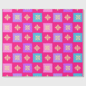 Ichimatsu Stars Pattern Geschenkpapier (Flach)