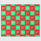 Ichimatsu Weihnachtsmuster Geschenkpapier (Flach)