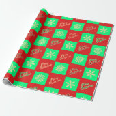 Ichimatsu Weihnachtsmuster Geschenkpapier (Ungerollt)