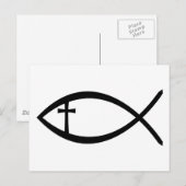 Ichthus Christlich Fisch Postkarte (Vorne/Hinten)