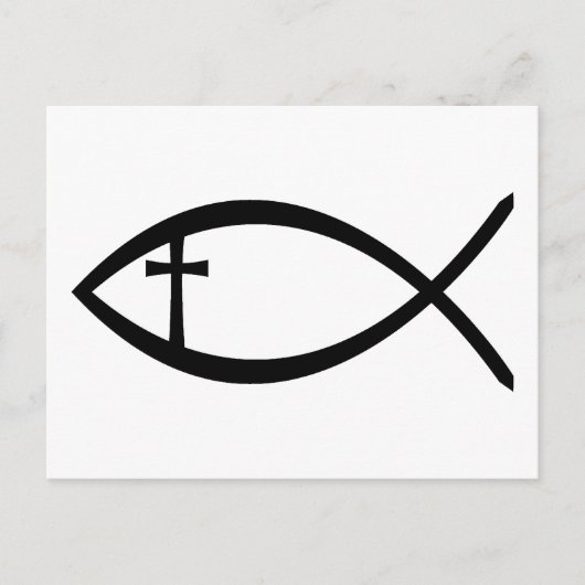 Ichthus Christlich Fisch Postkarte (Vorderseite)