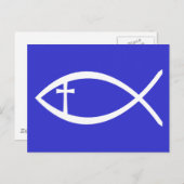 Ichthus Christlich Fisch Postkarte (Vorne/Hinten)