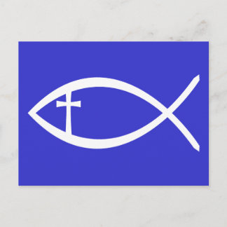 Ichthus Christlich Fisch Postkarte