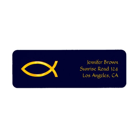 Ichthus - Christliches Fischsymbol - Adressenkennz (Vorne)