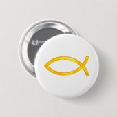 Ichthus - Christliches Fischsymbol Button (Vorne & Hinten)