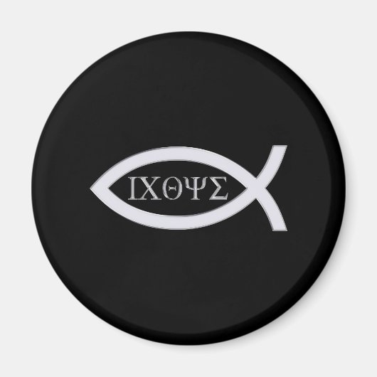 Ichthus - Christliches Fischsymbol Magnet (Vorne)