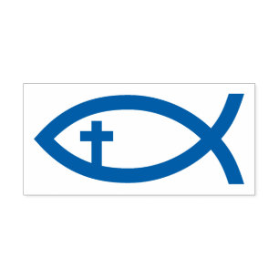 Ichthus   Christliches Fischsymbol Permastempel