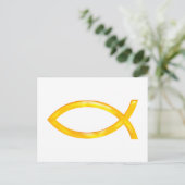Ichthus - Christliches Fischsymbol Postkarte (Stehend Vorderseite)