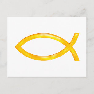 Ichthus - Christliches Fischsymbol Postkarte