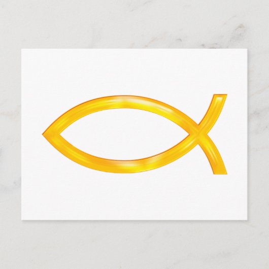 Ichthus - Christliches Fischsymbol Postkarte (Vorderseite)