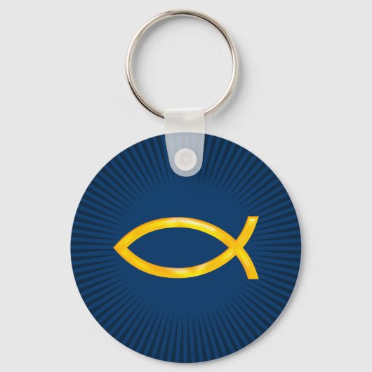 Ichthus - Christliches Fischsymbol Schlüsselanhänger (Vorderseite)