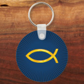 Ichthus - Christliches Fischsymbol Schlüsselanhänger (Vorderseite)