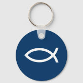 Ichthus - Christliches Fischsymbol Schlüsselanhänger (Vorderseite)