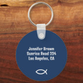 Ichthus - Christliches Fischsymbol Schlüsselanhänger (Rückseite)