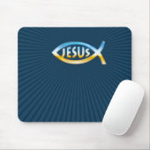 Ichthus - Christliches Fischsymbol Sky & Ground Mousepad (Mit Mouse)