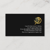 Ichthus-Fisch auf schwarzen grauen Ebenen Visitenkarte (Rückseite)