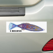 ICHTHUS Fische: ICH GLAUBE Autoaufkleber (Auf Auto)