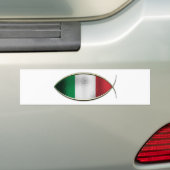 Ichthus - italienische Flagge Autoaufkleber (Auf Auto)