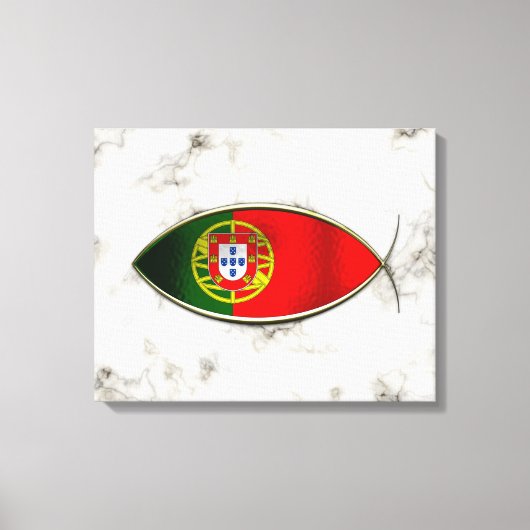 Ichthus - Portugese Flag Leinwanddruck (Vorderseite)