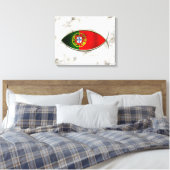 Ichthus - Portugese Flag Leinwanddruck (Insitu (Schlafzimmer))