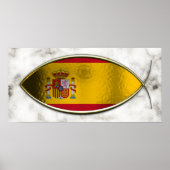 Ichthus - Spanische Flagge Poster (Vorne)