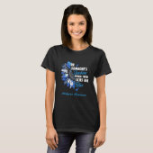 Ichthyosis Awareness Blue Ribbon Sonnenblume T-Shirt (Vorne ganz)