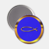 Ichthys Blue-Gold Magnet (Vorderseite/Rückseite)