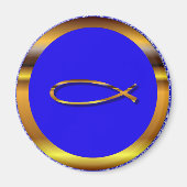 Ichthys Blue-Gold Magnet (Vorne)